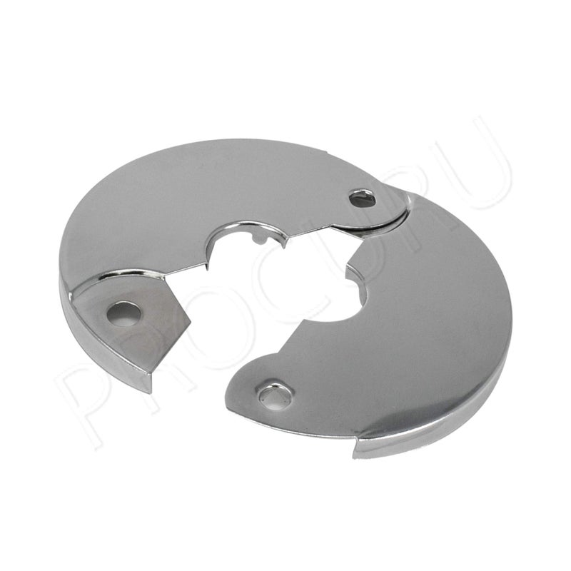 PROCURU 4-Pack 1/2-Inch CTS (5/8" OD) E3755 Hinged Split Escutcheons, Chrome Pipe Cover Plates with Screws, for 1/2" Copper, PEX Pipe - Image 2